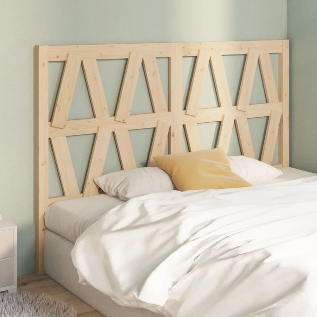 Bed Headboard 146x4x100 cm Solid Wood Pine