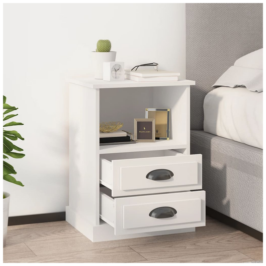 Bedside Cabinets 2 pcs White 43x36x60 cm
