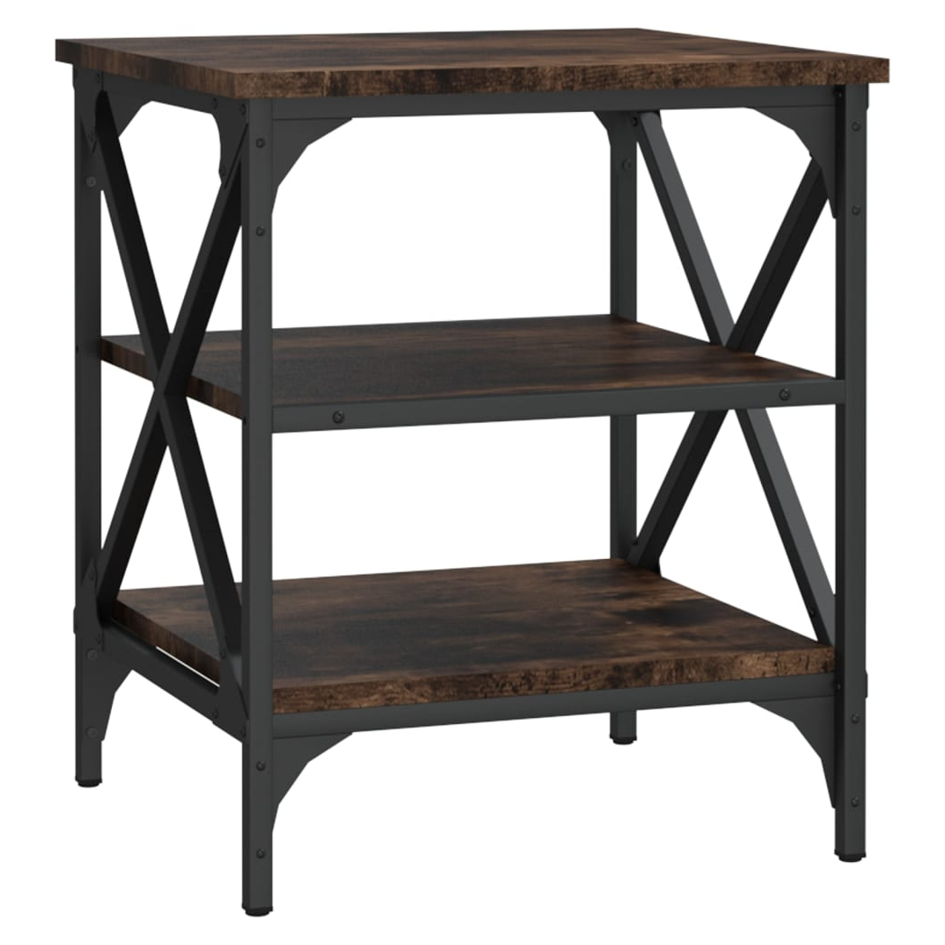 Side Table Smoked Oak 40x42x50 cm Engineered Wood