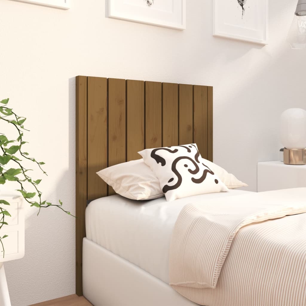 Bed Headboard Honey Brown 80.5x4x100 cm Solid Wood Pine