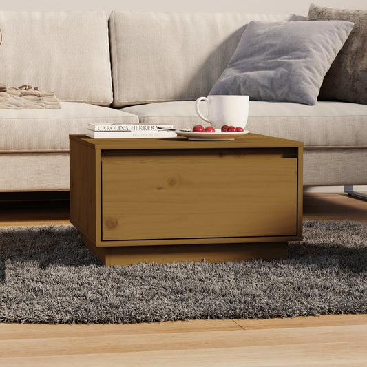Coffee Table Honey Brown 55x56x32 cm Solid Wood Pine