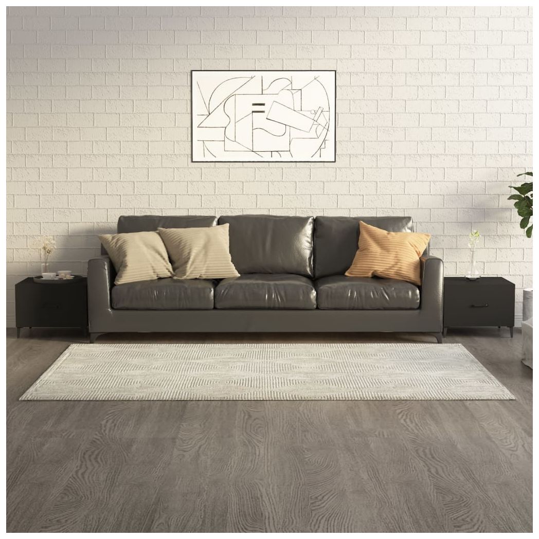 Coffee Table with Metal Legs 2 pcs Black 50x50x40 cm