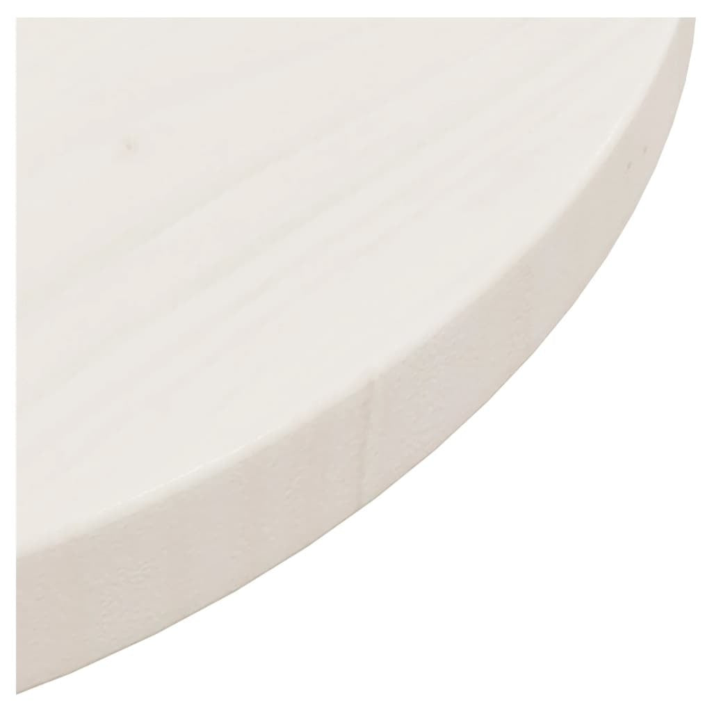 Table Top White 40x2.5 cm Solid Wood Pine