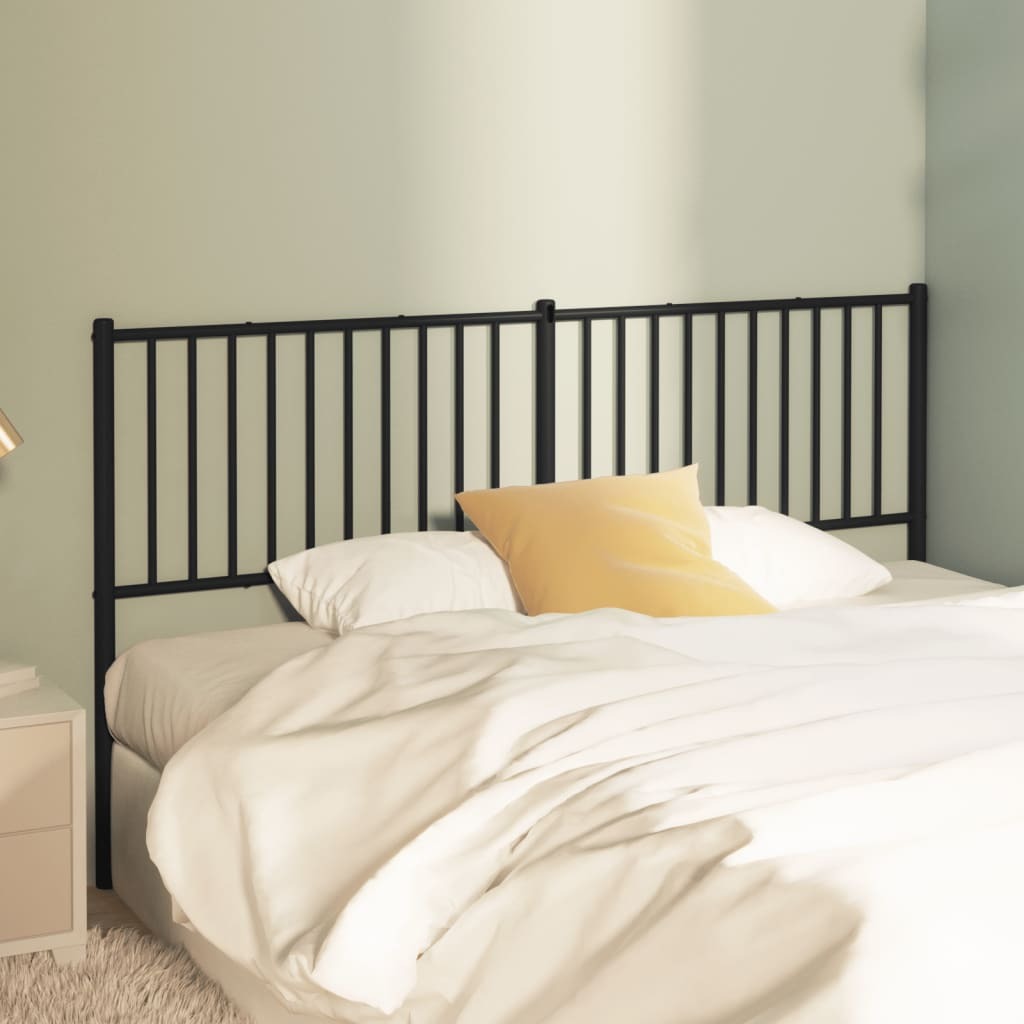 Metal Headboard Black 160 cm