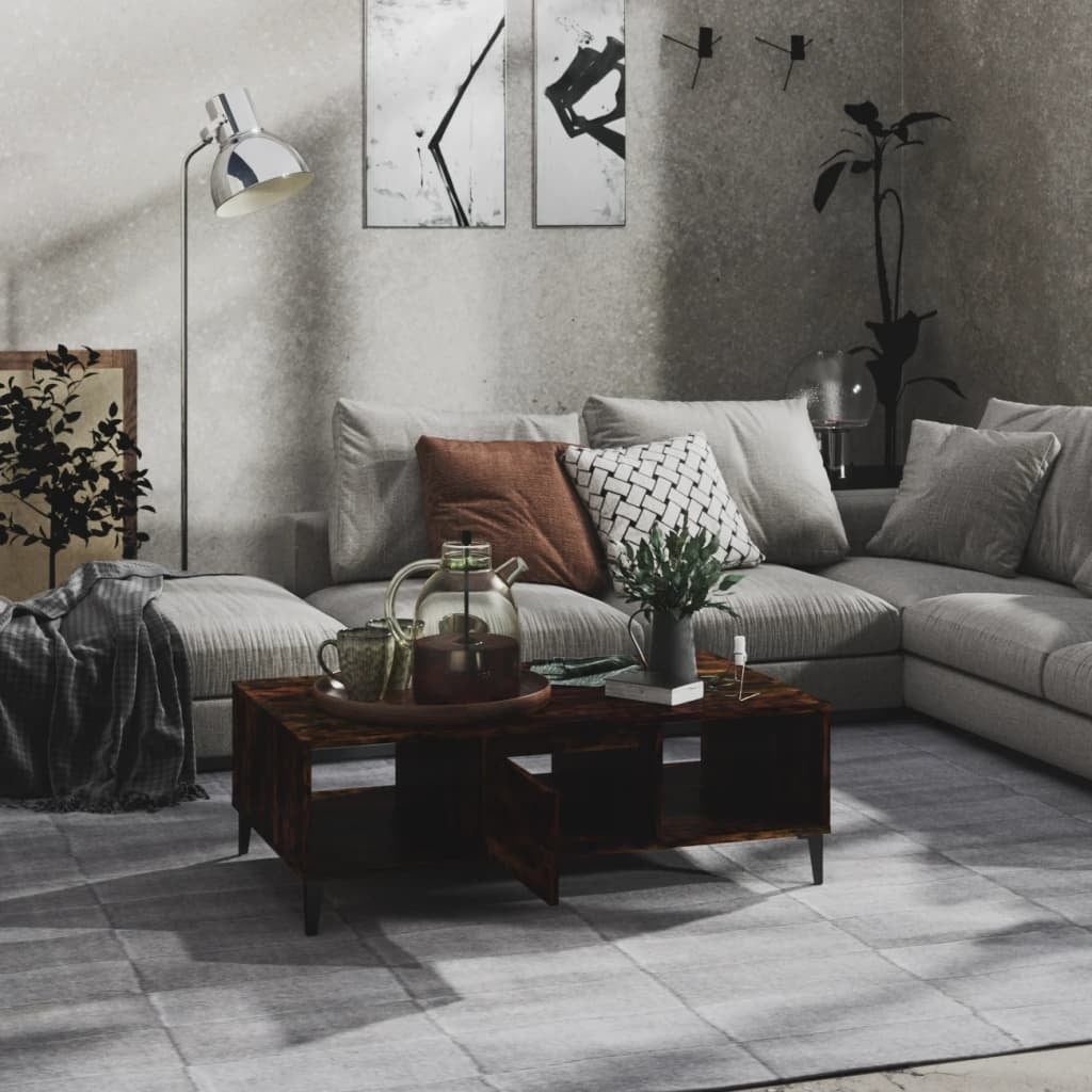 Coffee Table Smoked Oak 103.5x60x35 cm Engineered Wood