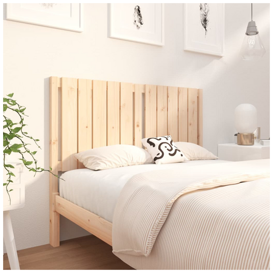 Bed Headboard 125.5x4x100 cm Solid Wood Pine