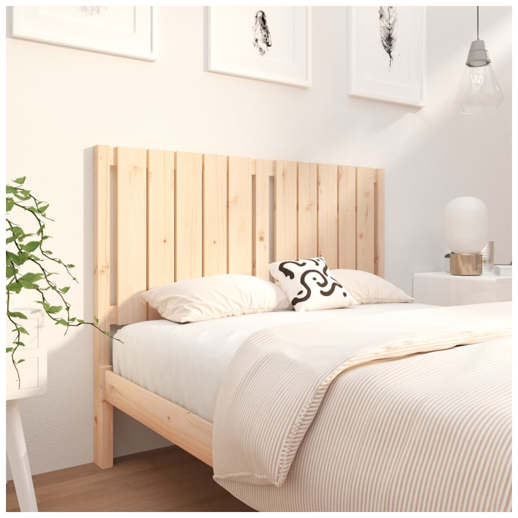 Bed Headboard 125.5x4x100 cm Solid Wood Pine