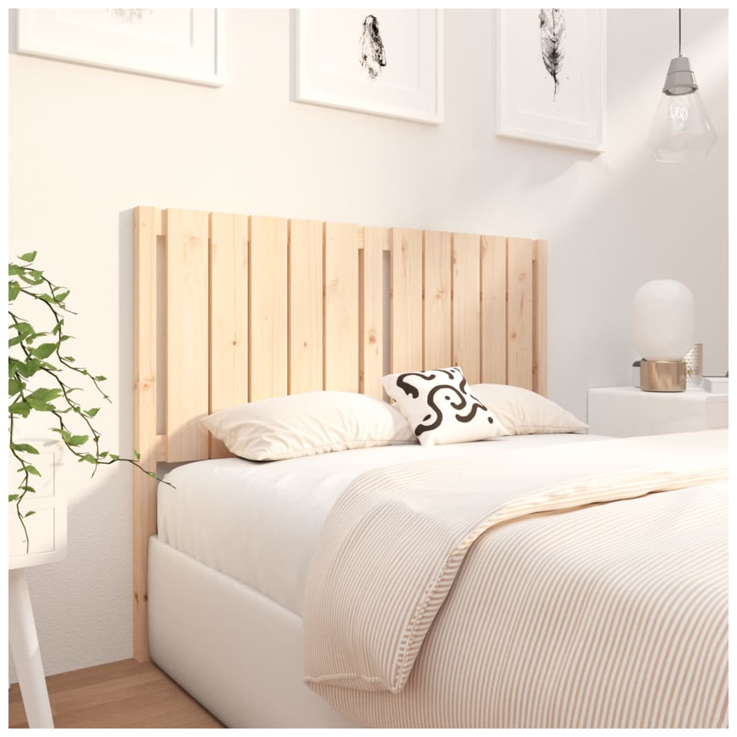 Bed Headboard 125.5x4x100 cm Solid Wood Pine