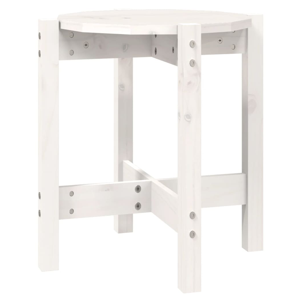 Coffee Table White  42.5x45 cm Solid Wood Pine