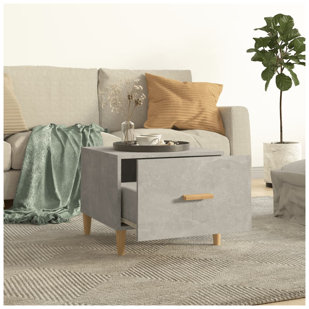 Coffee Tables 2 pcs Concrete Grey 50x50x40 cm Engineered Wood