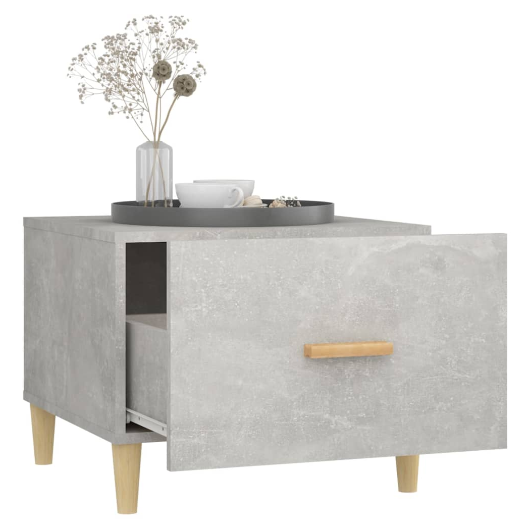 Coffee Tables 2 pcs Concrete Grey 50x50x40 cm Engineered Wood