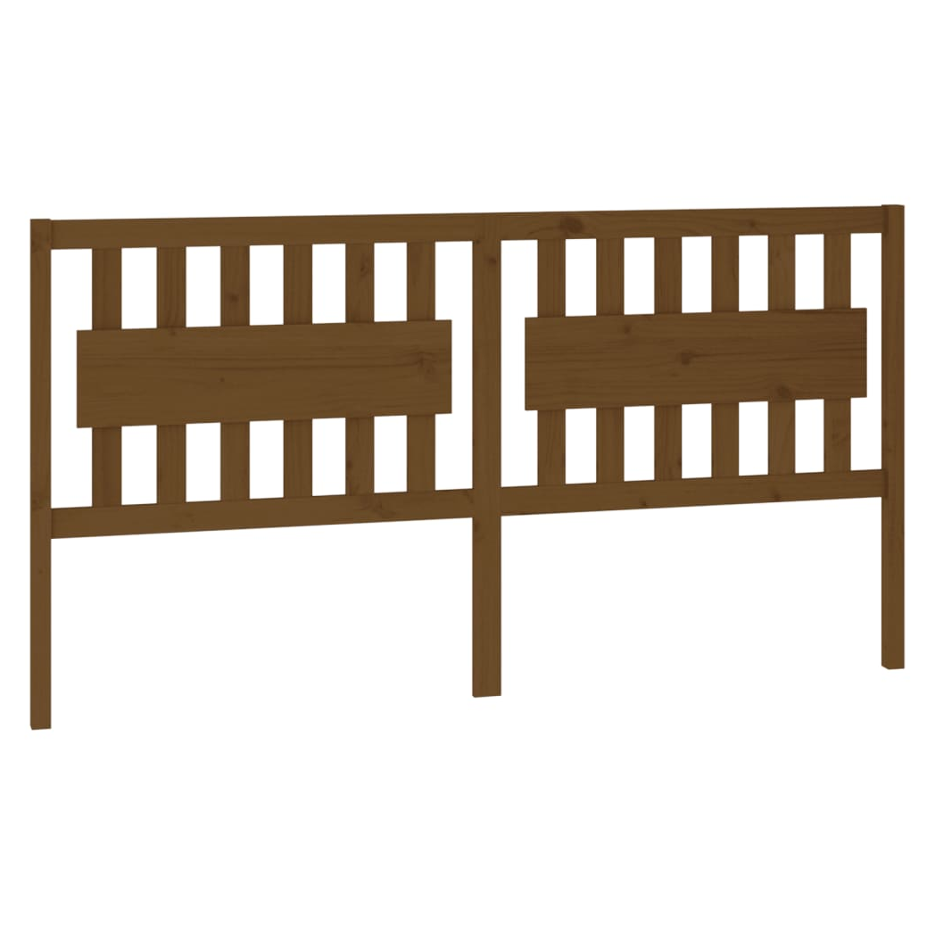 Bed Headboard Honey Brown 185.5x4x100 cm Solid Wood Pine
