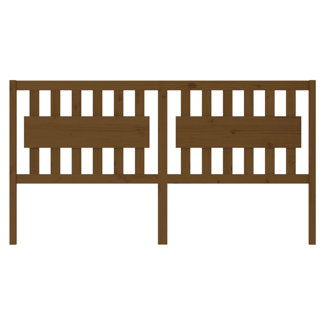 Bed Headboard Honey Brown 185.5x4x100 cm Solid Wood Pine