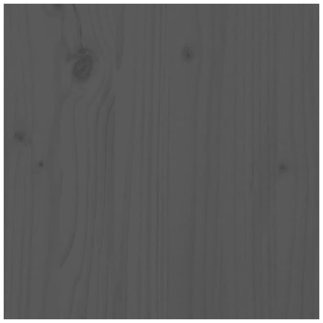Bed Headboard Grey 72.5x3x81 cm Solid Wood Pine