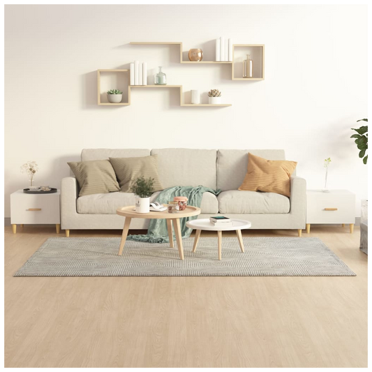 Coffee Tables 2 pcs High Gloss White 50x50x40 cm Engineered Wood