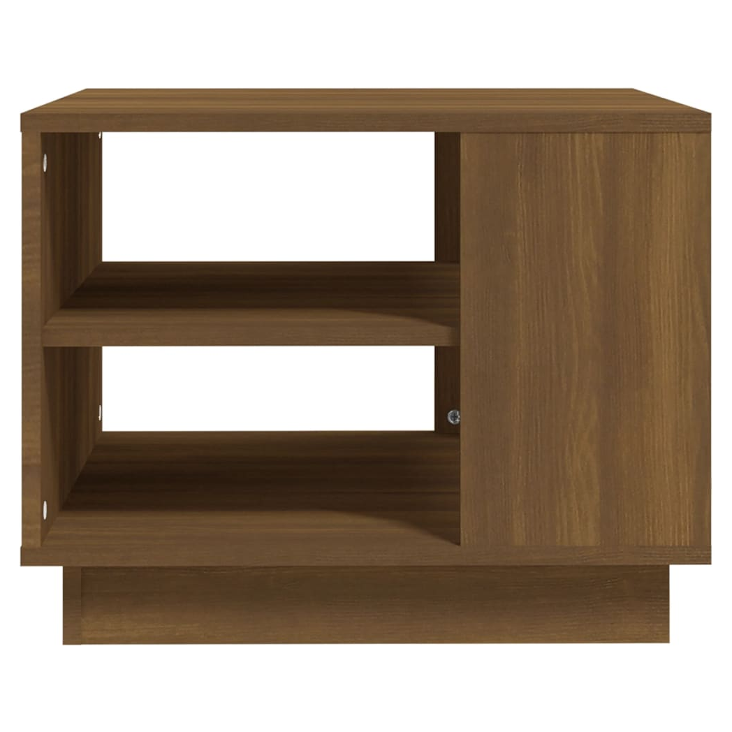 Coffee Table Brown Oak 55x55x43 cm Engineered Wood