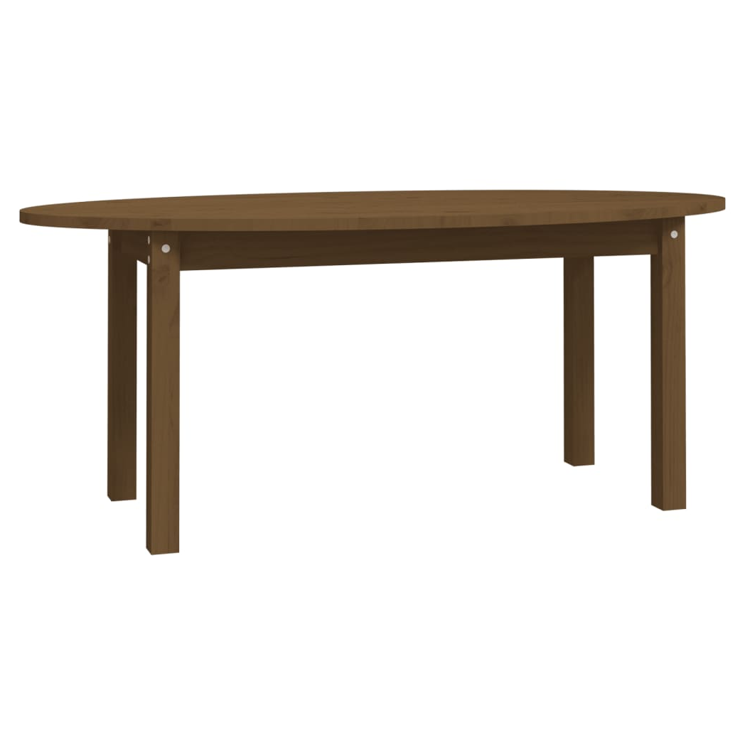 Coffee Table Honey Brown 110x55x45 cm Solid Wood Pine