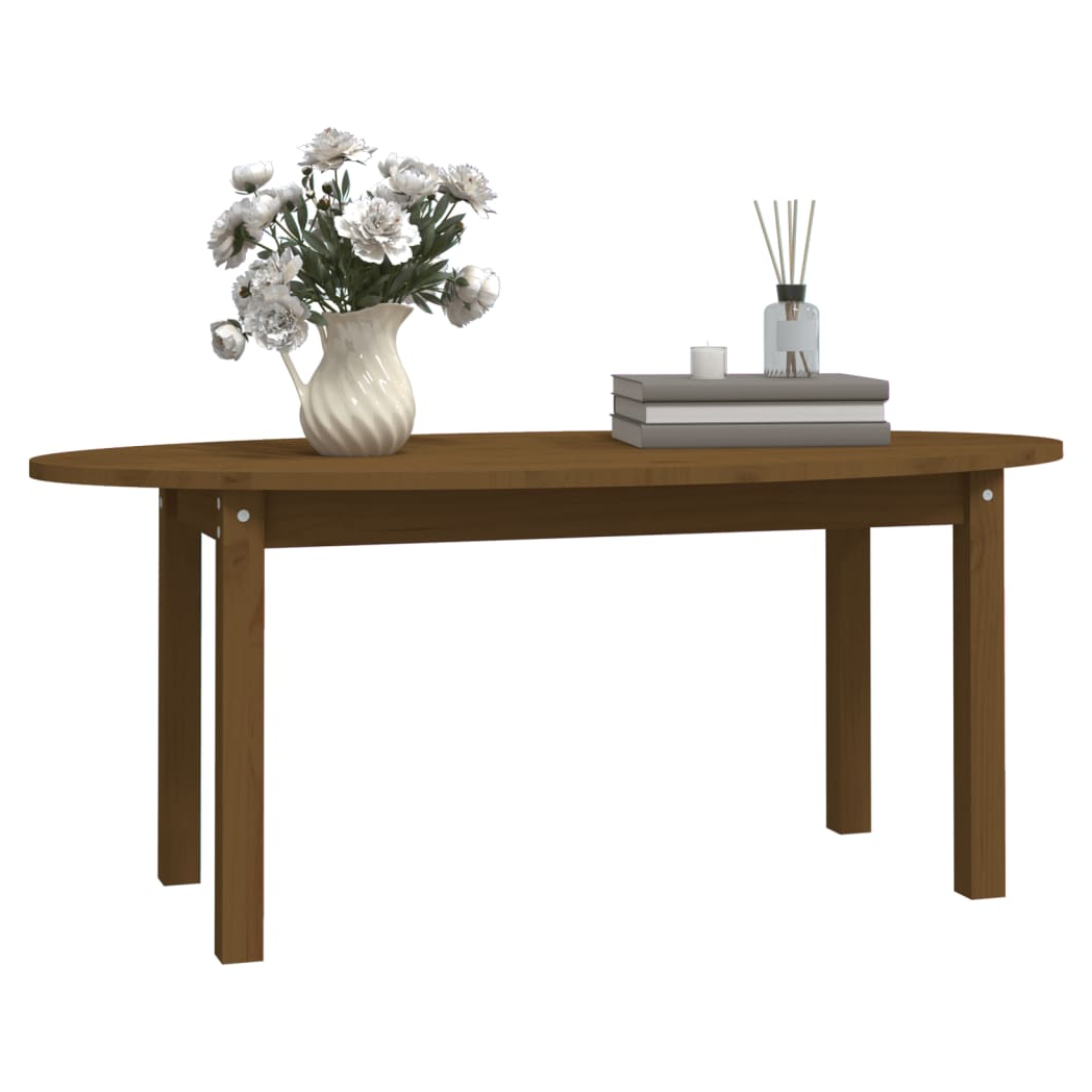 Coffee Table Honey Brown 110x55x45 cm Solid Wood Pine