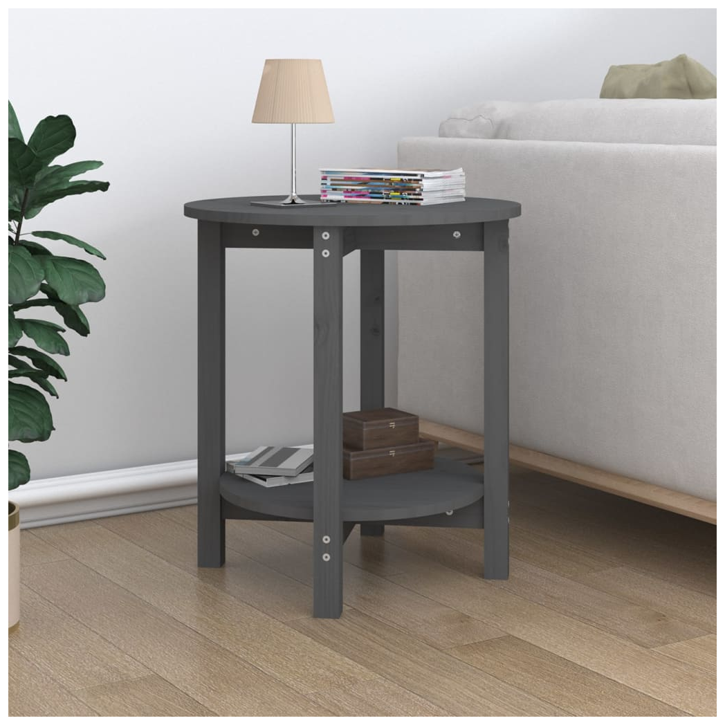 Coffee Table Grey  55x60 cm Solid Wood Pine