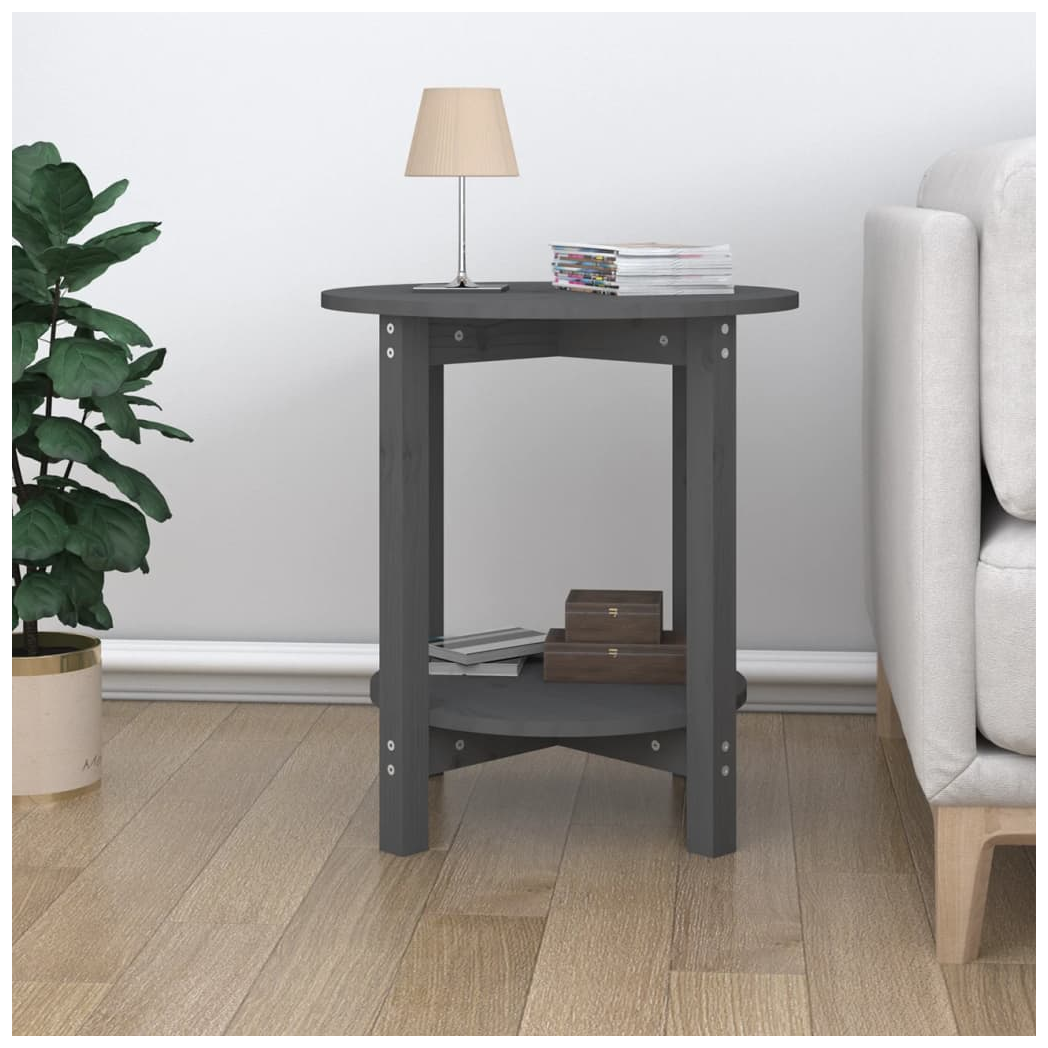 Coffee Table Grey  55x60 cm Solid Wood Pine