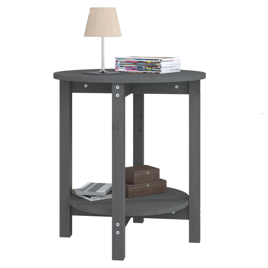 Coffee Table Grey  55x60 cm Solid Wood Pine