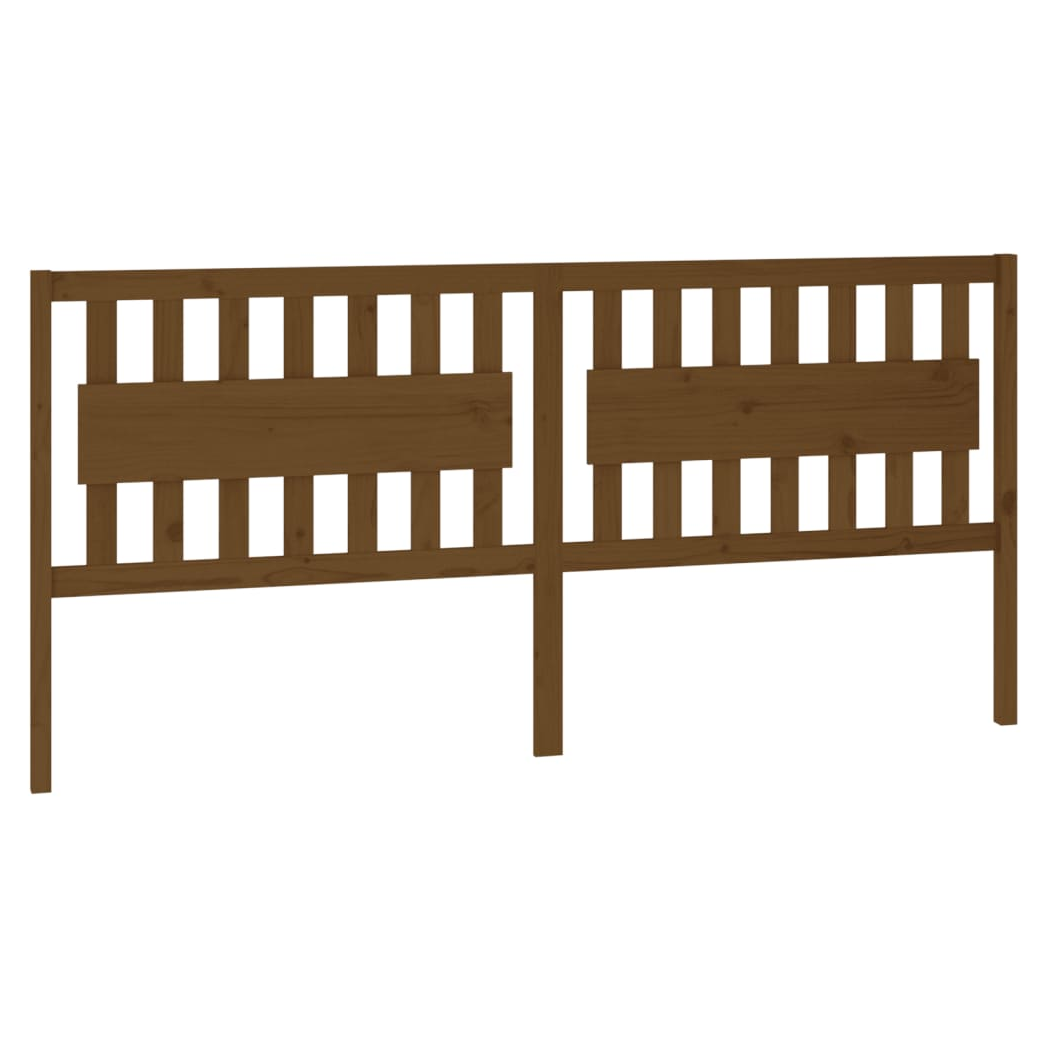 Bed Headboard Honey Brown 205.5x4x100 cm Solid Wood Pine