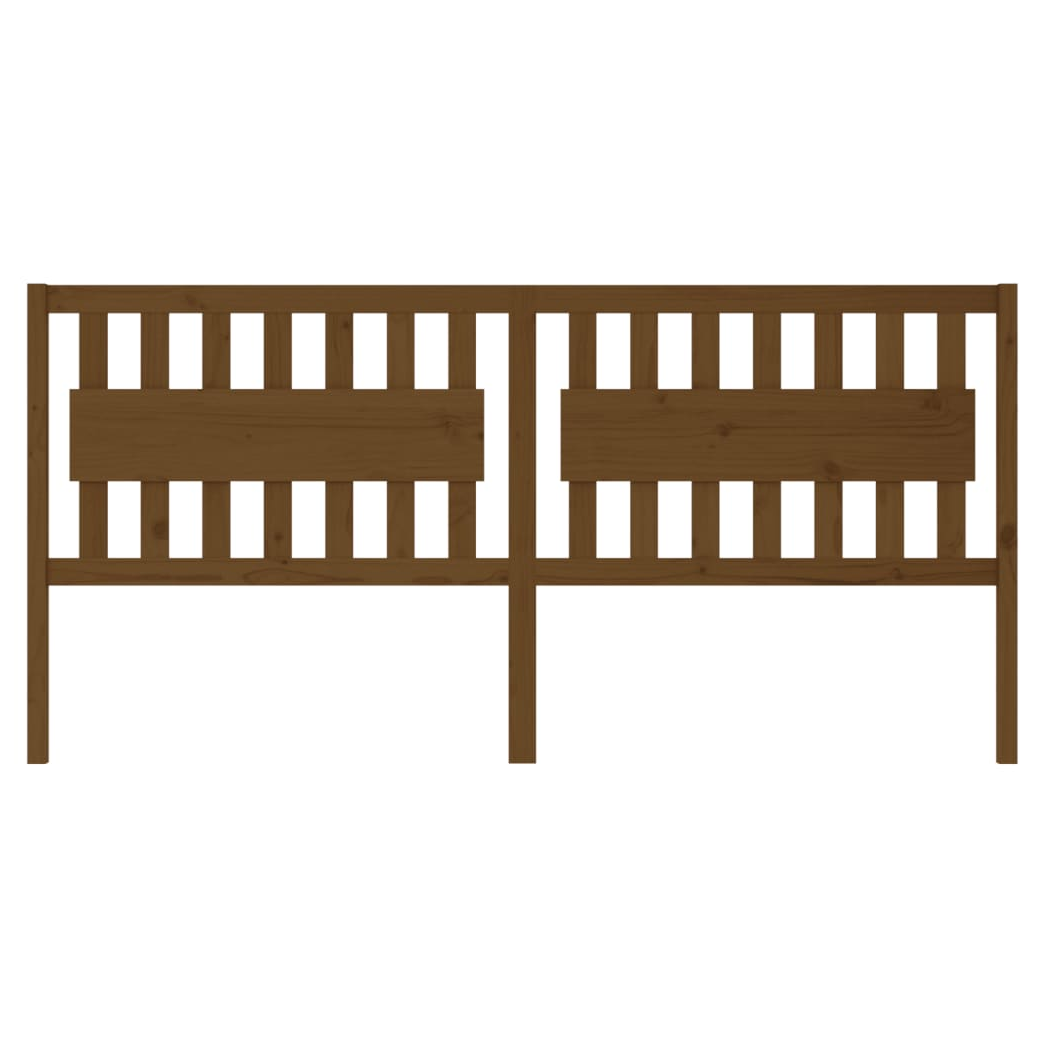 Bed Headboard Honey Brown 205.5x4x100 cm Solid Wood Pine