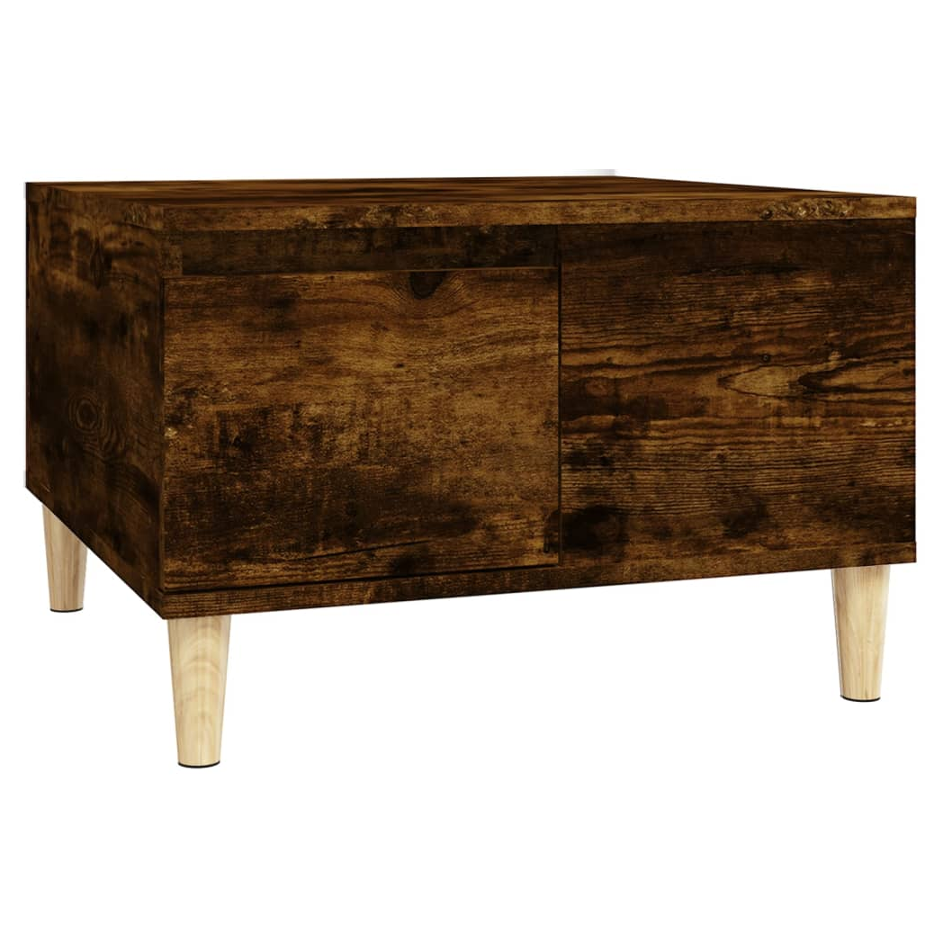 Coffee Table Smoked Oak 55x55x36.5 cm Engineered Wood