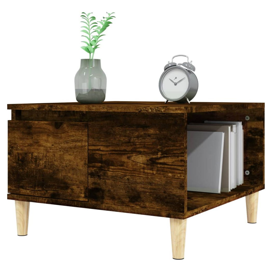 Coffee Table Smoked Oak 55x55x36.5 cm Engineered Wood