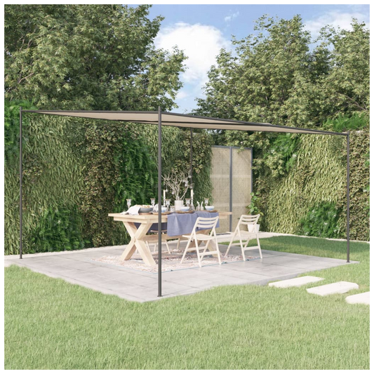 Gazebo Beige 4x4 m 180 g/m Fabric and Steel