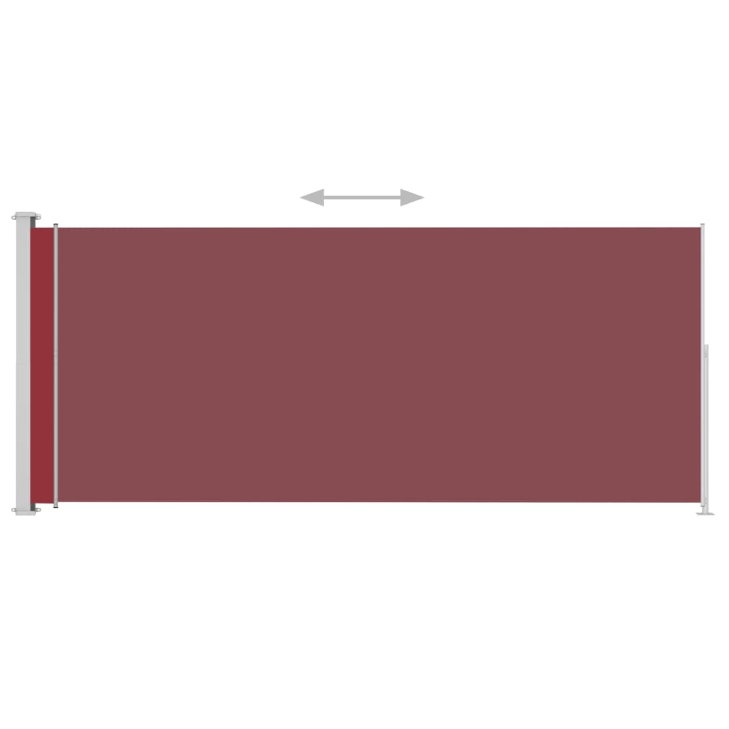Patio Retractable Side Awning 180x500 cm Red