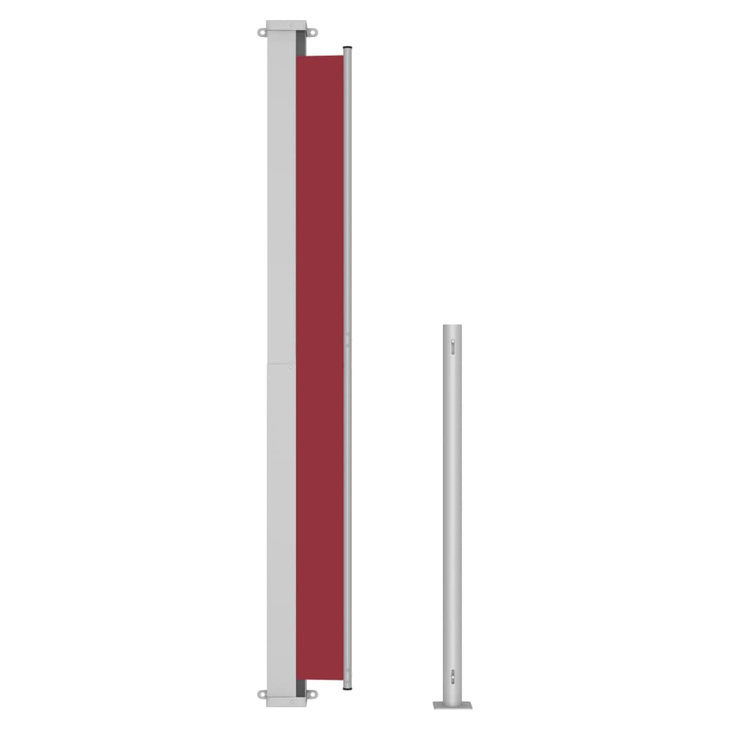 Patio Retractable Side Awning 180x500 cm Red