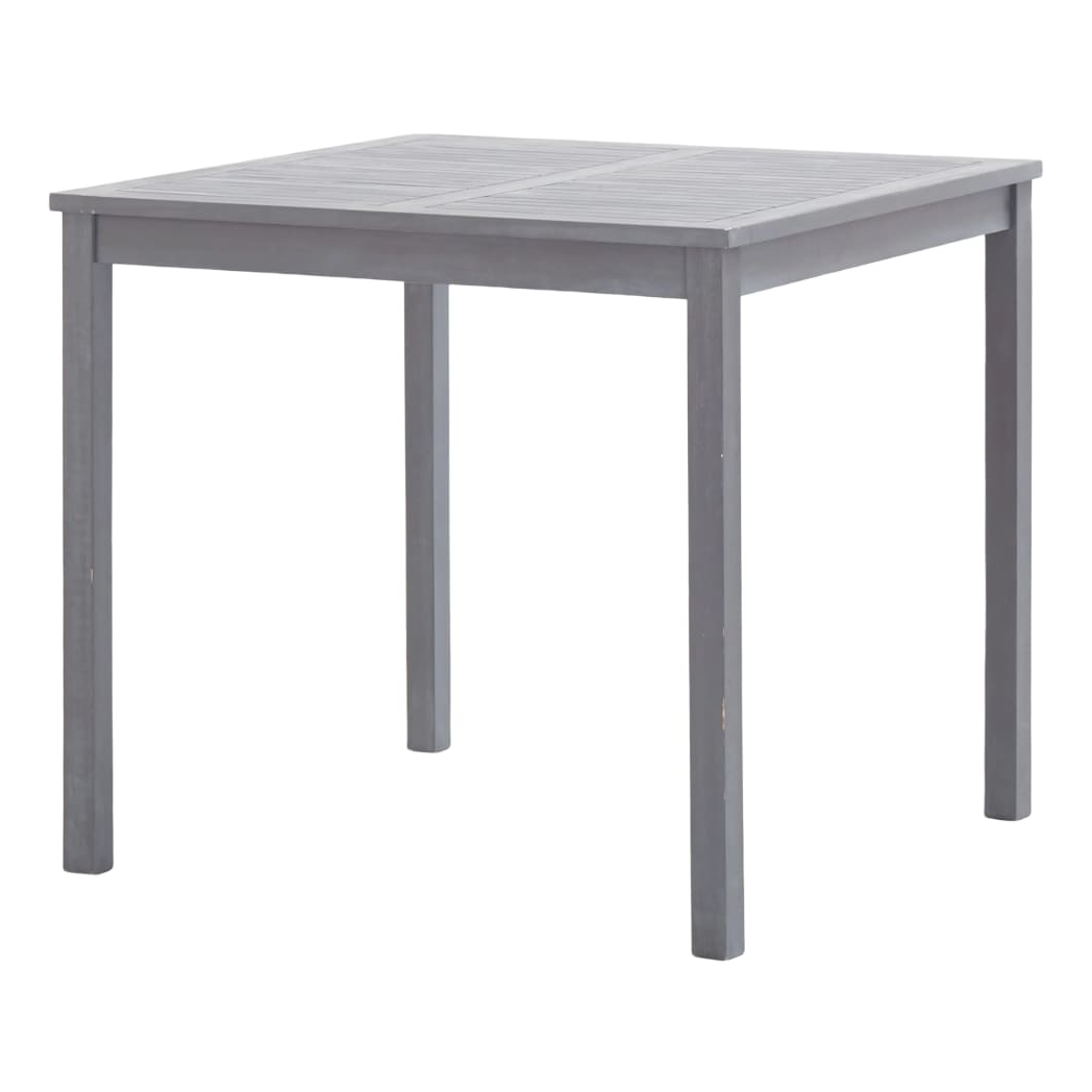 Garden Table Grey 80x80x74 cm Solid Acacia Wood