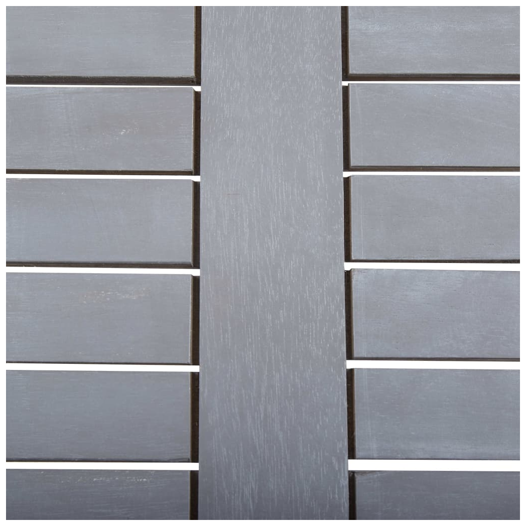 Garden Table Grey 80x80x74 cm Solid Acacia Wood