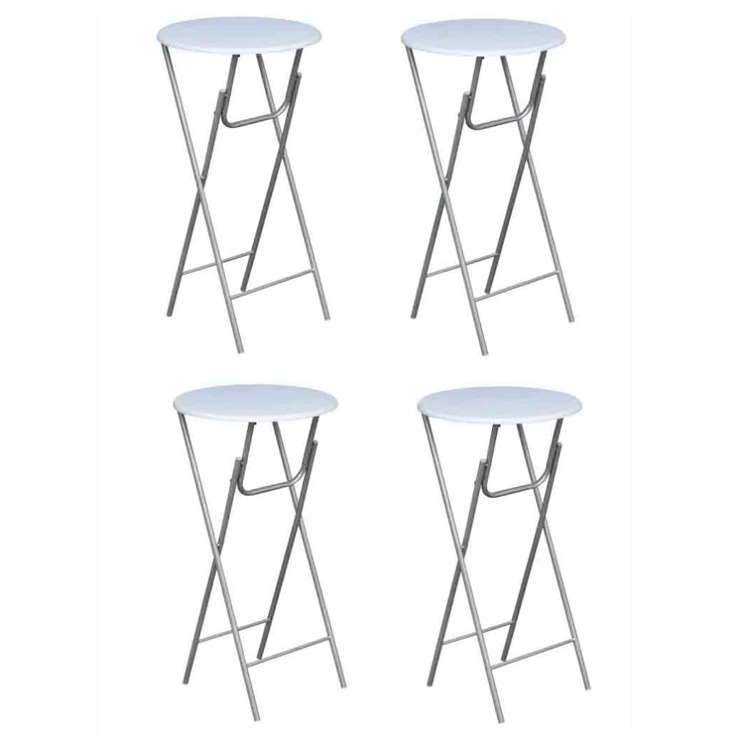 Bar Tables 4 pcs with MDF Tabletop White