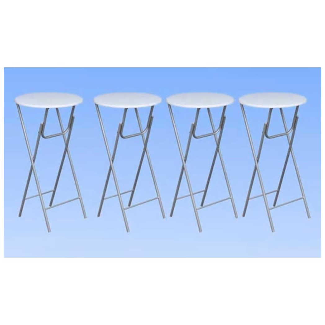 Bar Tables 4 pcs with MDF Tabletop White