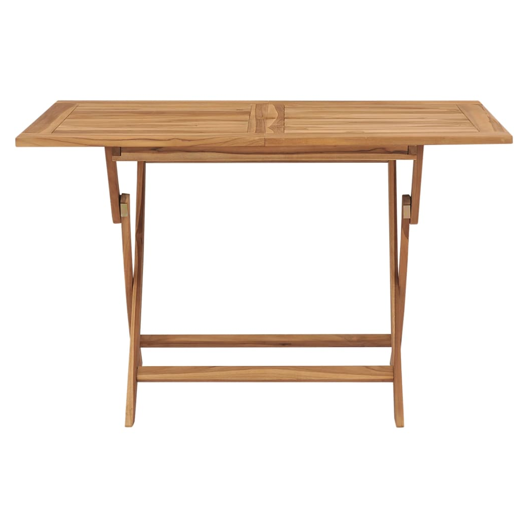 Folding Garden Table 120x70x75 cm Solid Teak Wood