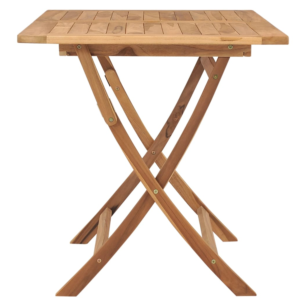 Folding Garden Table 120x70x75 cm Solid Teak Wood