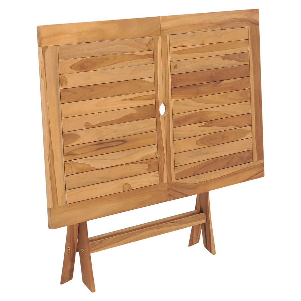 Folding Garden Table 120x70x75 cm Solid Teak Wood