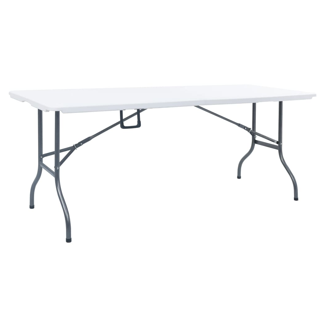 Folding Garden Table White 180x72x72 cm HDPE