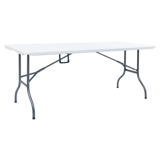 Folding Garden Table White 180x72x72 cm HDPE
