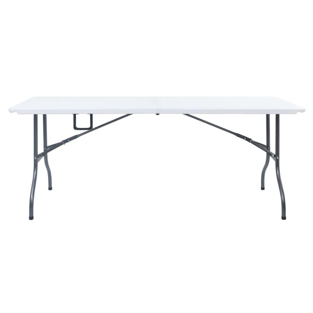 Folding Garden Table White 180x72x72 cm HDPE