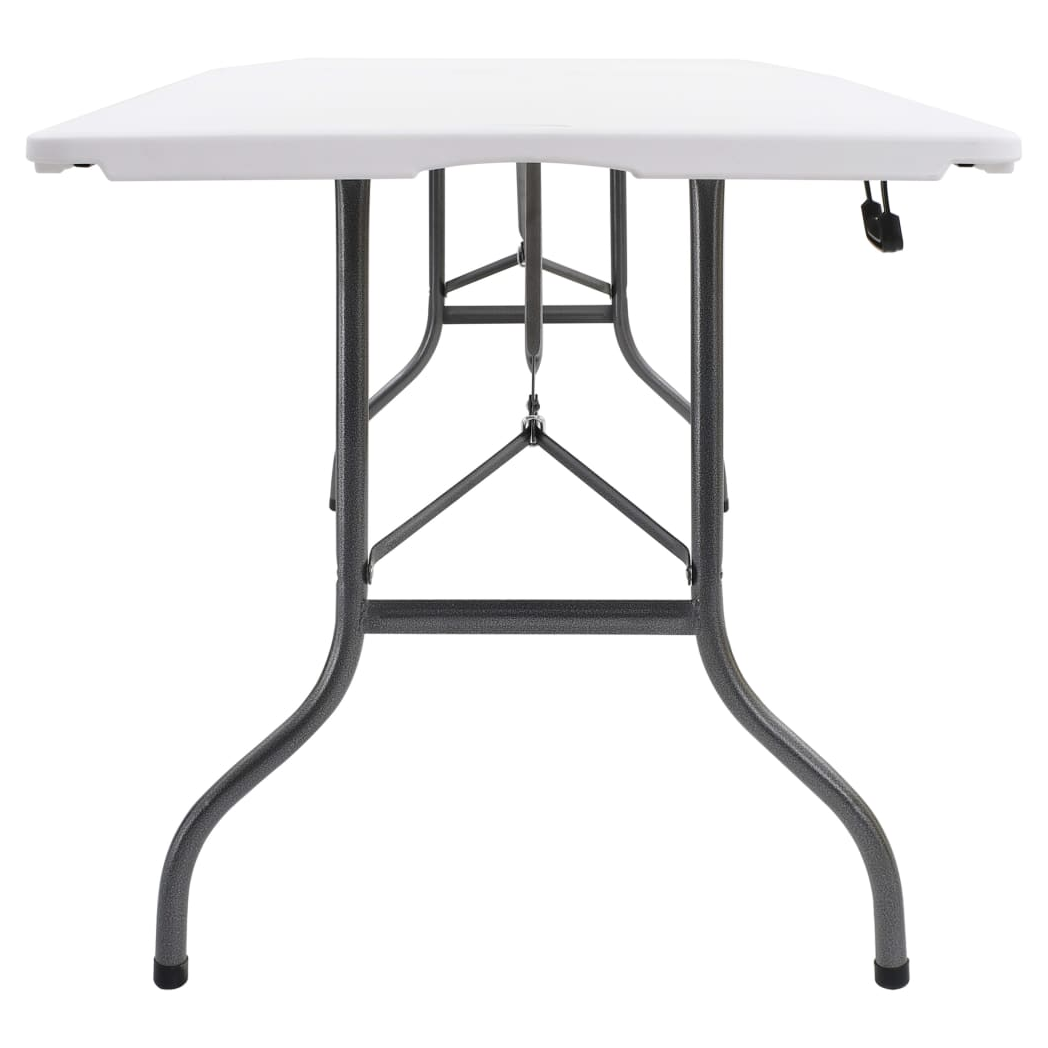 Folding Garden Table White 180x72x72 cm HDPE