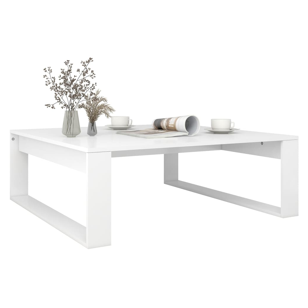 Coffee Table White 100x100x35 cm Engineered Wood
