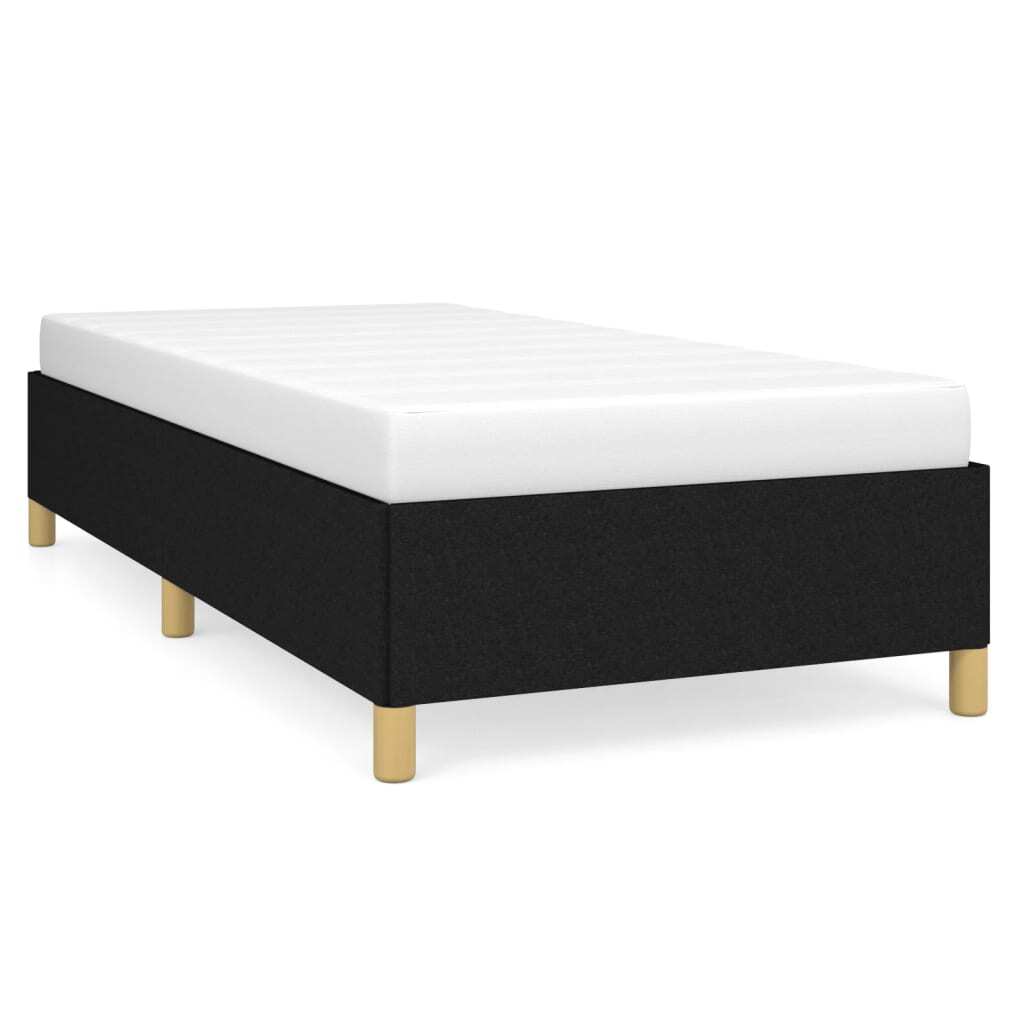 Bed Frame Black 90x190 cm 3FT Single Fabric
