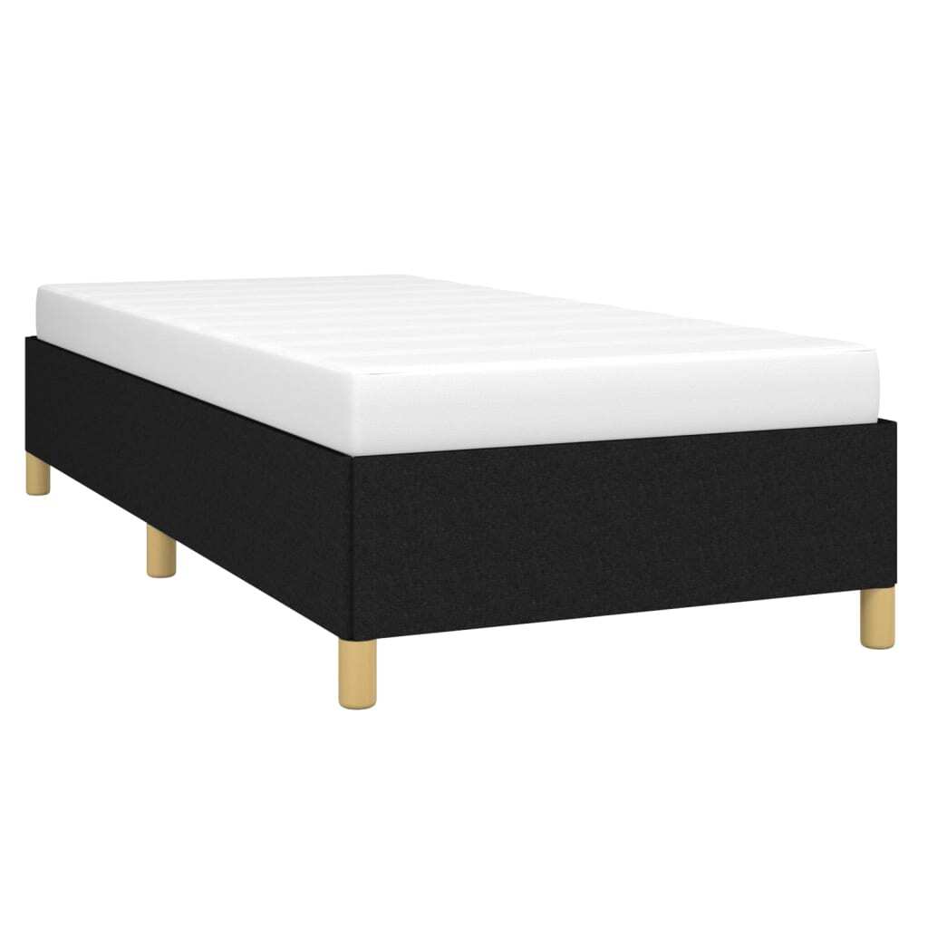 Bed Frame Black 90x190 cm 3FT Single Fabric