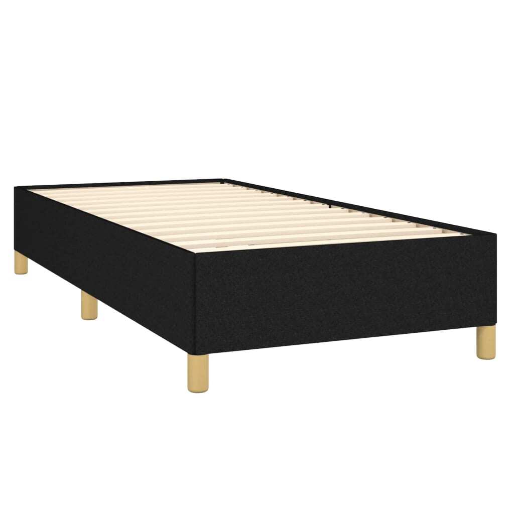 Bed Frame Black 90x190 cm 3FT Single Fabric
