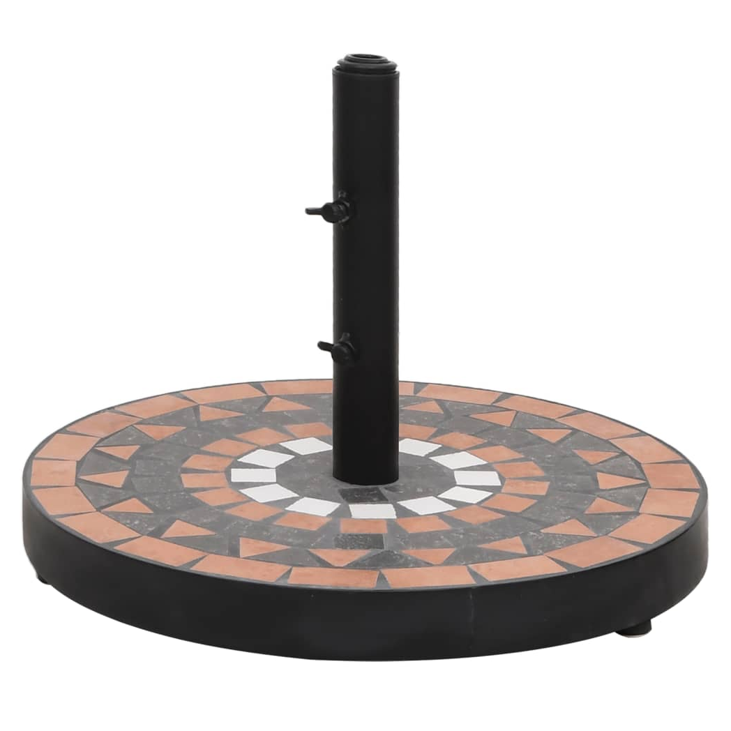 Parasol Base Terracotta and White Round 12 kg