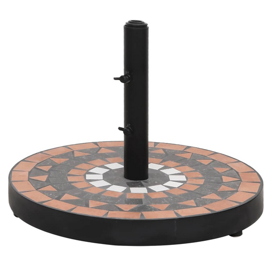 Parasol Base Terracotta and White Round 12 kg