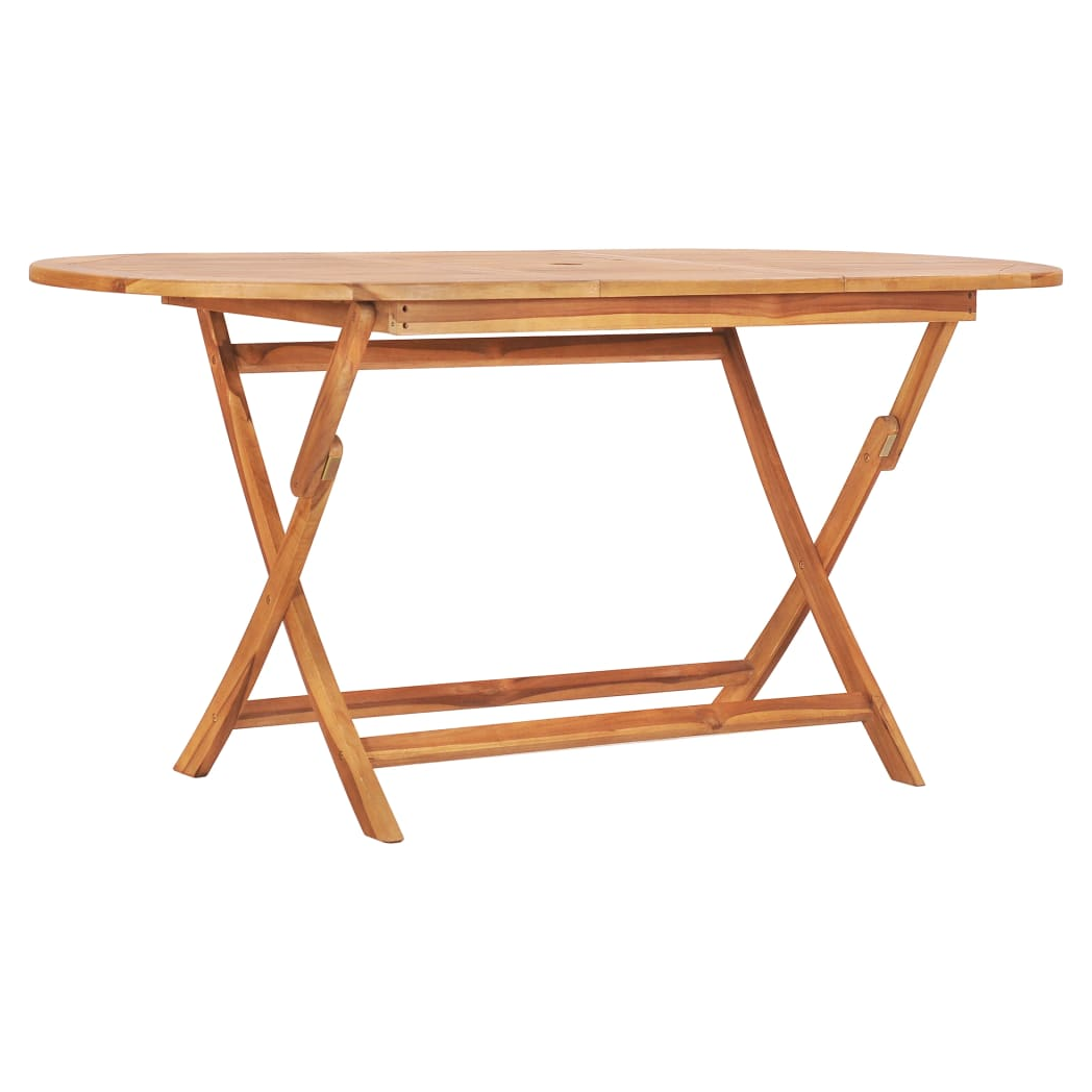 7 Piece Folding Outdoor Dining Set Solid Teak Wood
